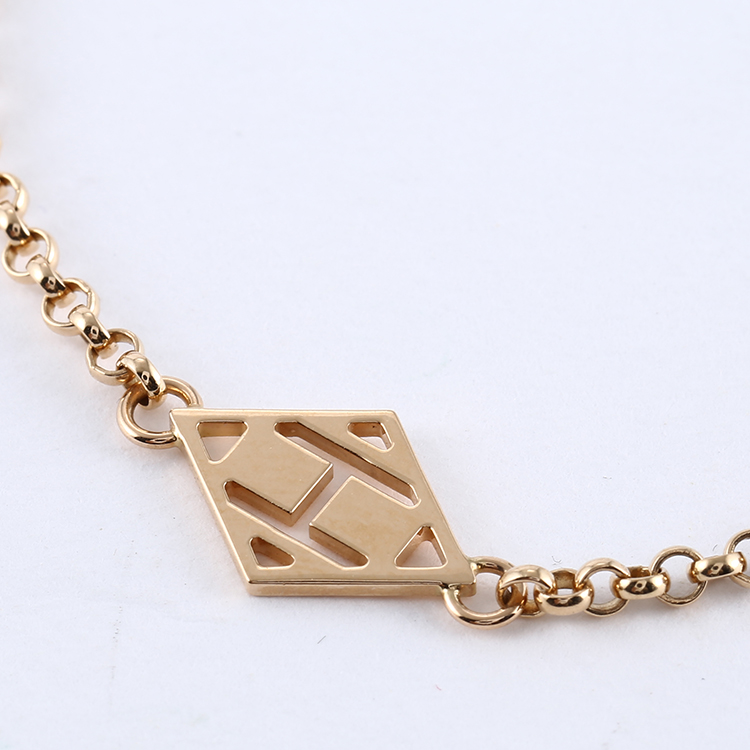 hermes(爱马仕) 经典款gambade系列18k金双钻马具/链条手链