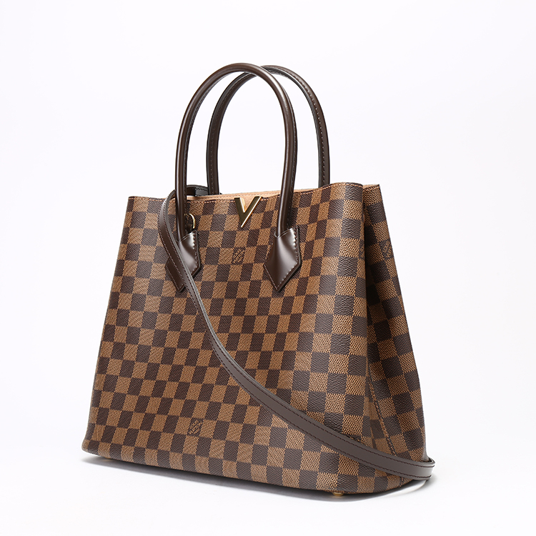 louis vuitton(路易威登) kensington棕色棋盘格女士手提两用包