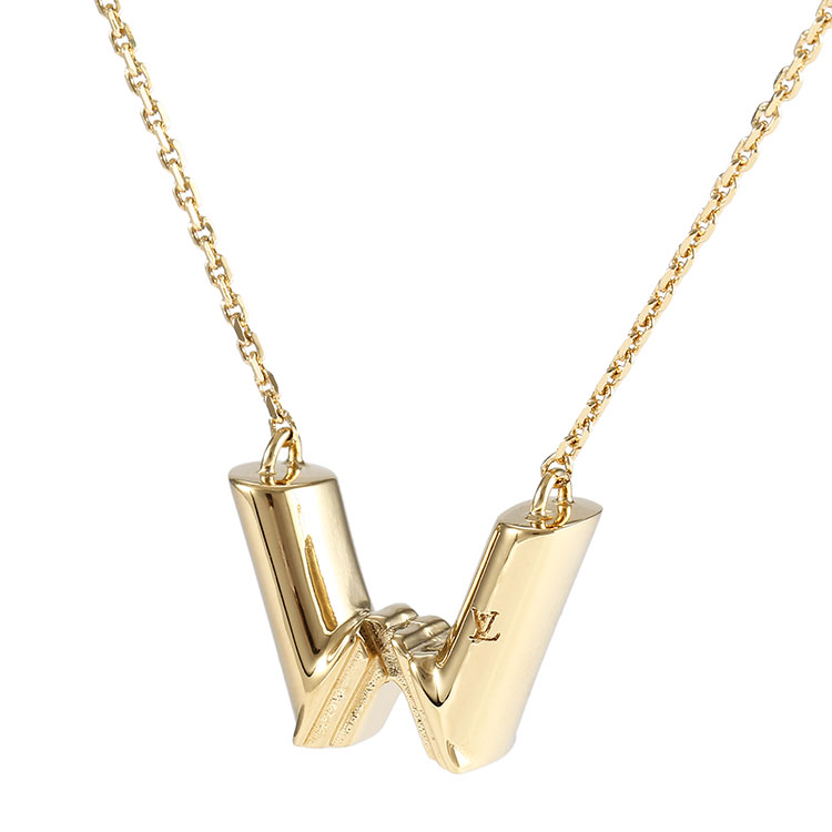 louis vuitton(路易威登) #金色w形吊坠女士项链