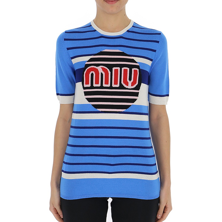 【miumiu缪缪 女士针织衫/毛衣】缪缪/miumiu 19年春夏 圆领 女性 log