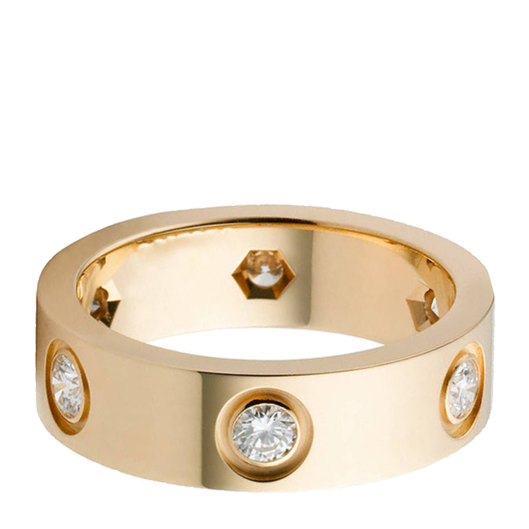 cartier(卡地亚) love系列18k金六钻戒指56