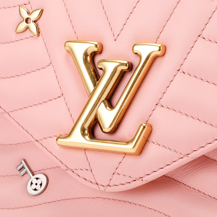 lv(路易威登)new wave 粉色皮质中号女士单肩包