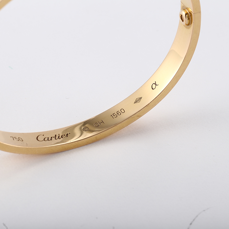 【cartier卡地亞 手鐲】cartier(卡地亞) love系列18k金手鐲17#(刻字)