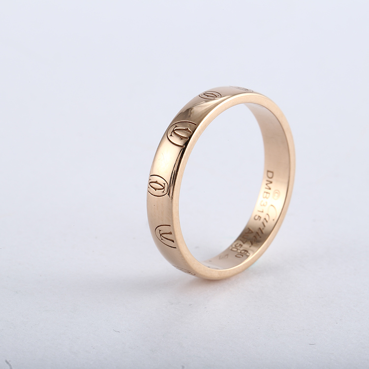 cartier(卡地亚) 18k金logo戒指 60