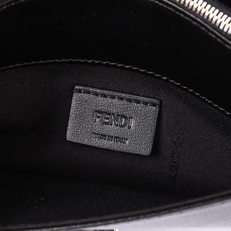 fendi(芬迪) 黑色皮质老佛爷水钻链条包