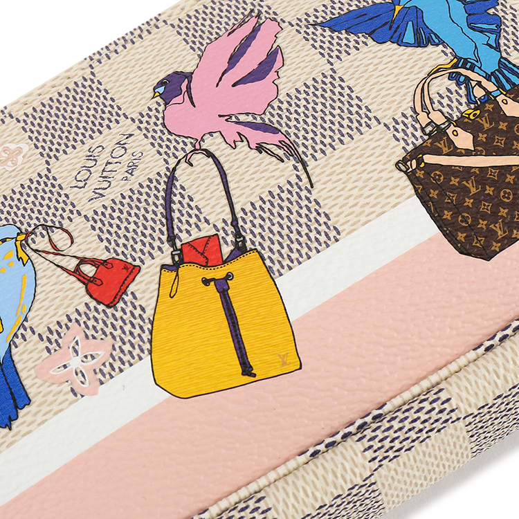 louis vuitton(路易威登) #白色棋盘格印花小拎包