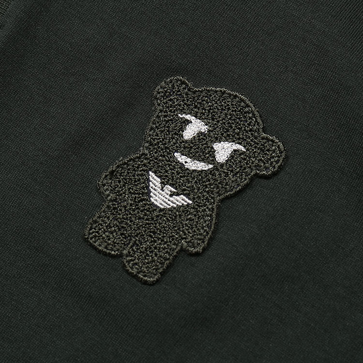 armani/安普里奥阿玛尼 墨绿色 男士manga bear短袖polo衫【小熊系列