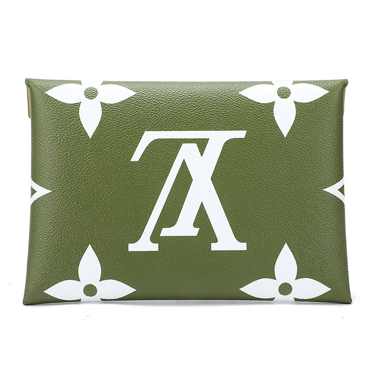 louis vuitton(路易威登) #绿色皮质印花手拿包 三件