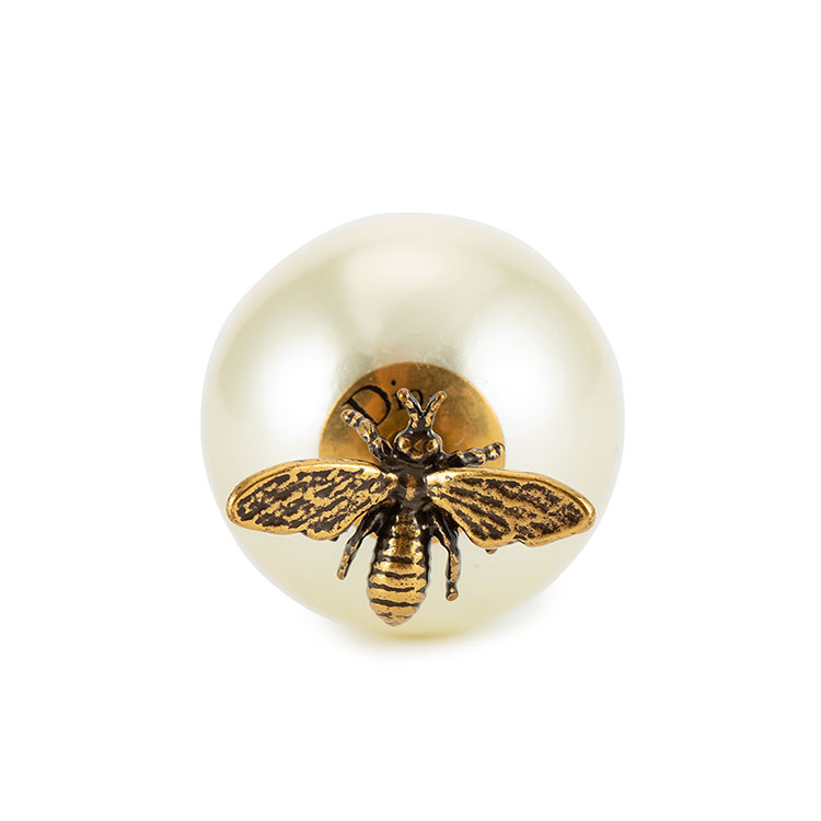 dior(迪奥) #古铜色蜜蜂圆珠耳钉