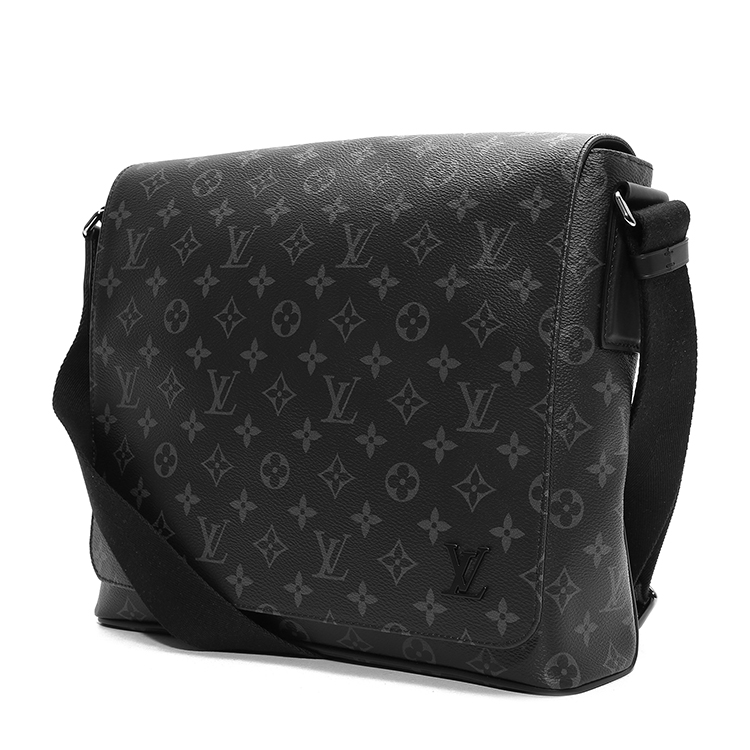 louis vuitton(路易威登) 经典款district系列黑色老花中号斜挎包