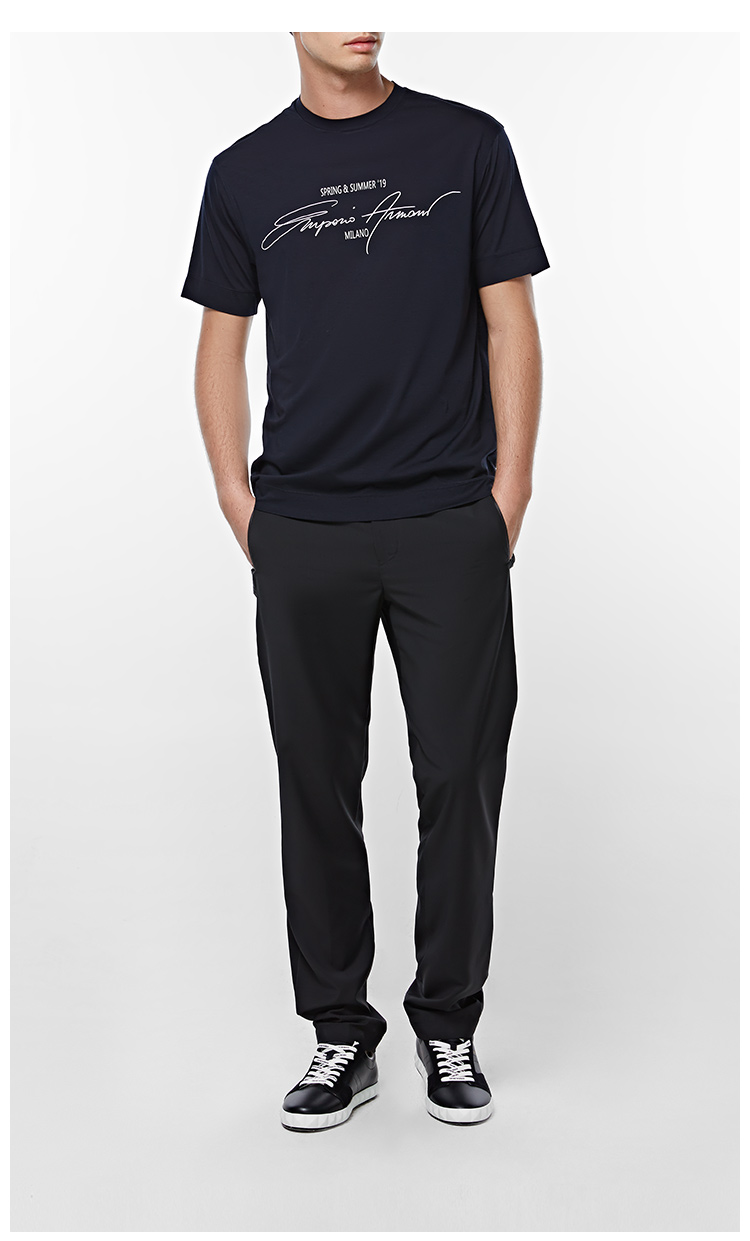 emporio armani/安普里奥阿玛尼 藏蓝色 男士t恤 短袖 3g1tm1-1jqxz-f