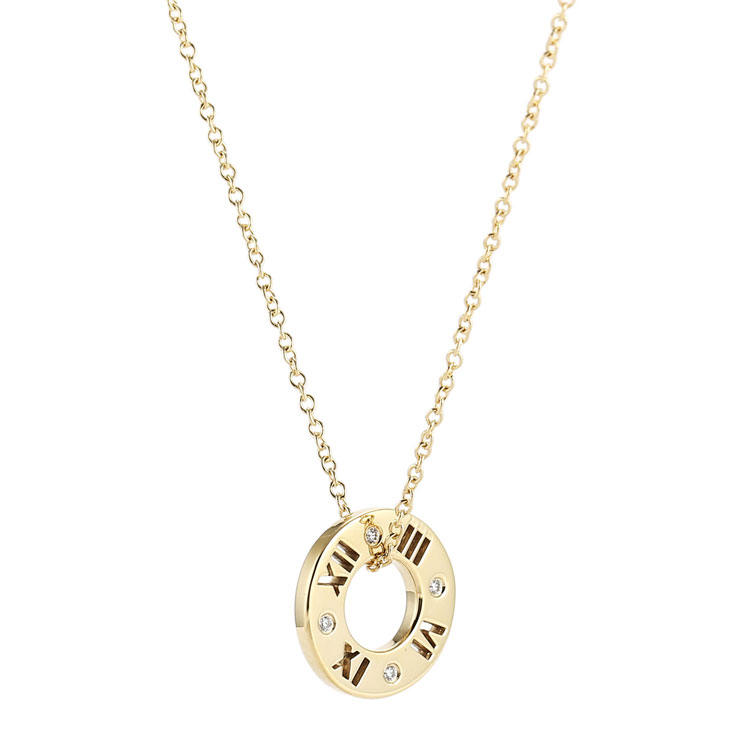 tiffany & co.(蒂芙尼) 18k金atlas系列镂空吊坠项链