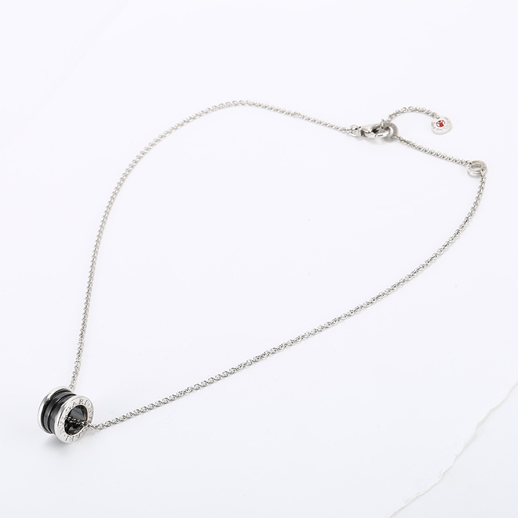 bvlgari(宝格丽) b.zero1系列黑色陶瓷925银慈善款项链