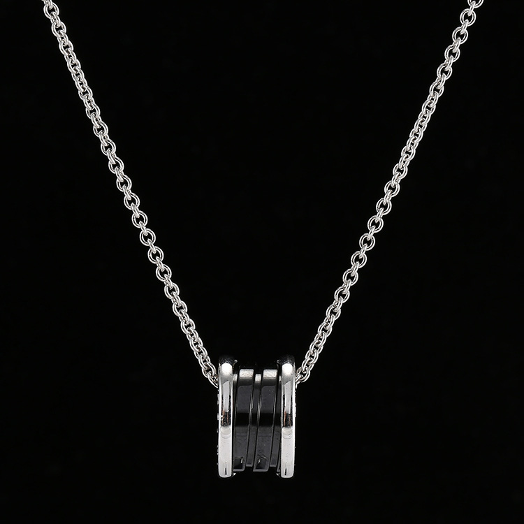 bvlgari(宝格丽) b.zero1系列黑色陶瓷925银慈善款项链