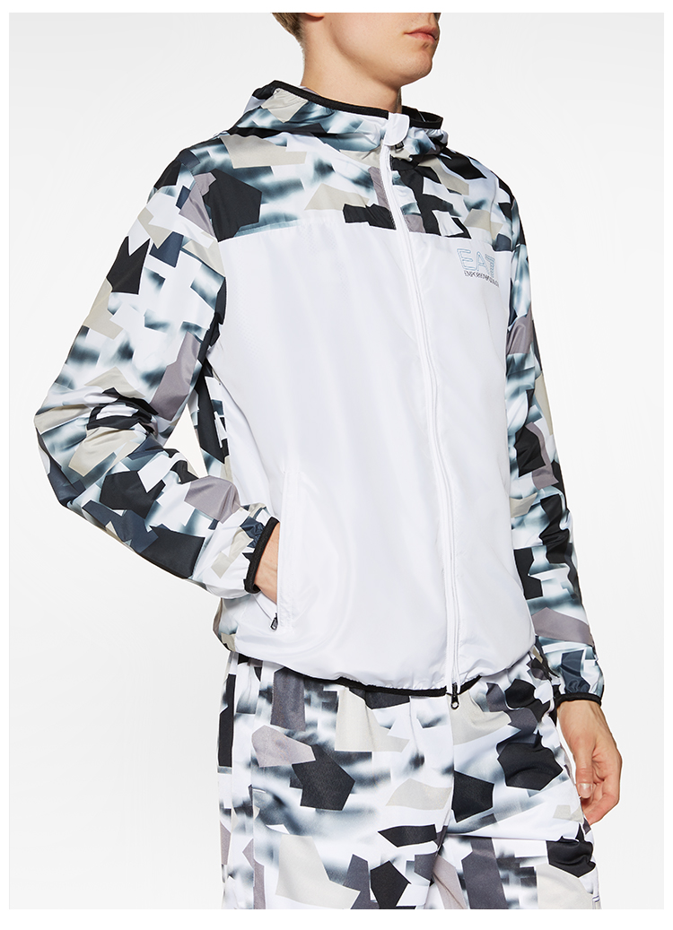 ea7/ea7 白色 男士迷彩拉链冲锋衣 3gpb05-pn28z-2117 19年春夏