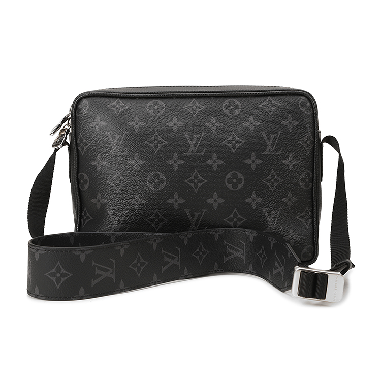 斜挎包】louis vuitton(路易威登) #outdoor黑色老花男士邮差包【正品