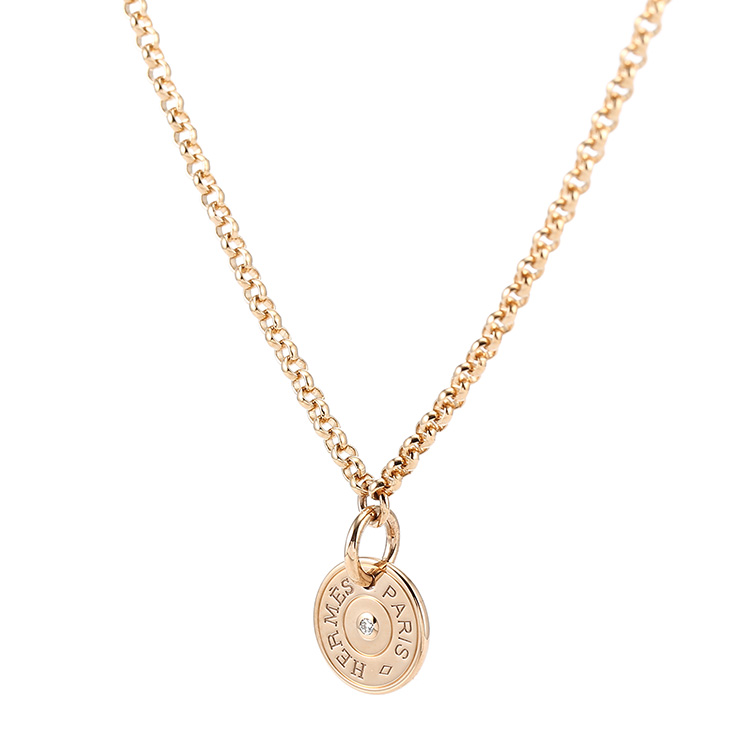 hermes(爱马仕) 18k金镶钻项链【北京同城闪送】