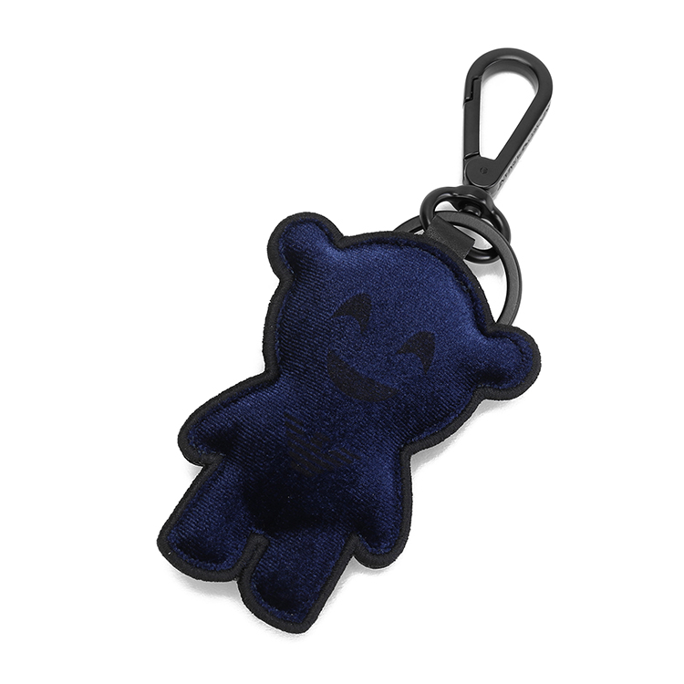 emporio armani/安普里奥阿玛尼 藏蓝色 小熊系列丝绒卡通图案钥匙链