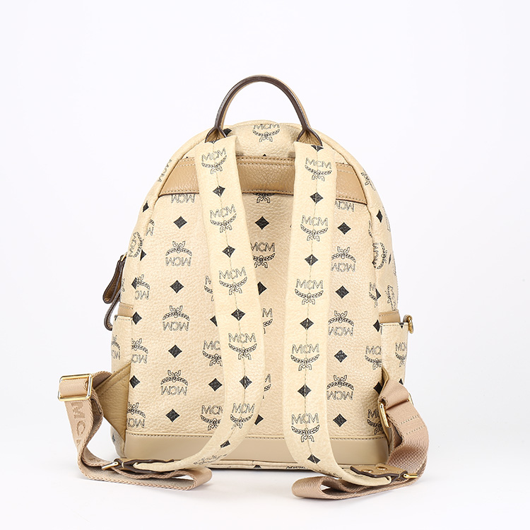 mcm(mcm) 米白色pvc双肩包