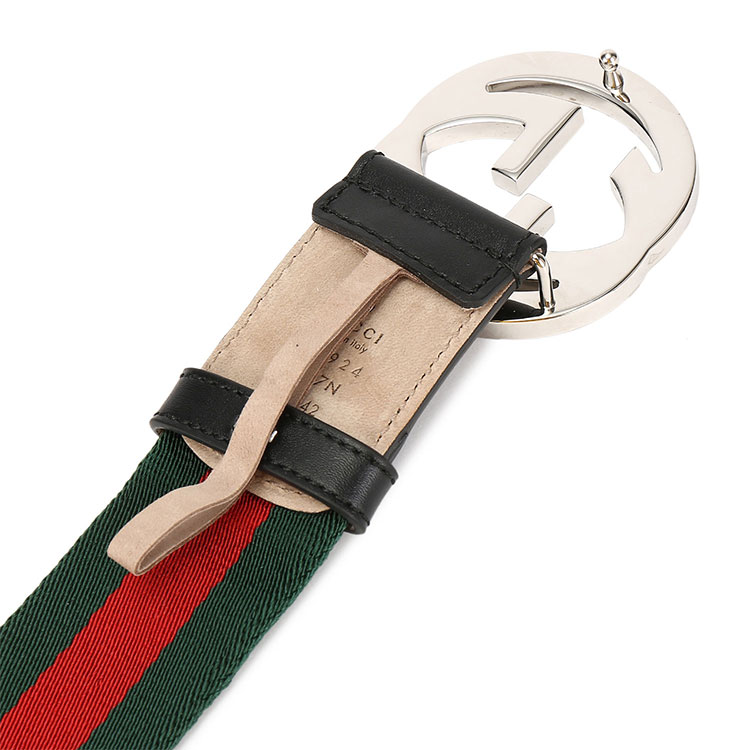 gucci/古驰 饰条纹织带g带扣腰带411924 h917n