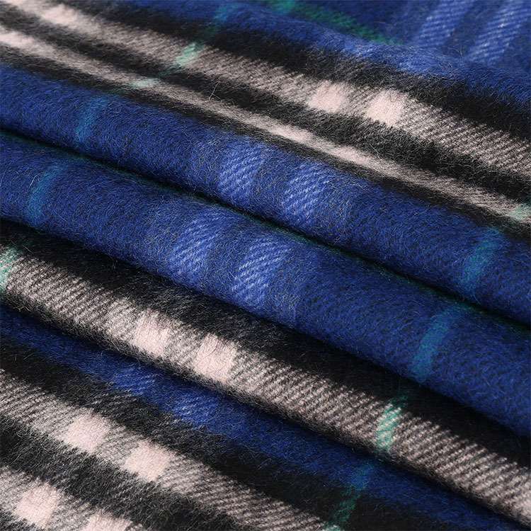 burberry(博柏利) #蓝色经典格纹羊绒围巾 168*30cm