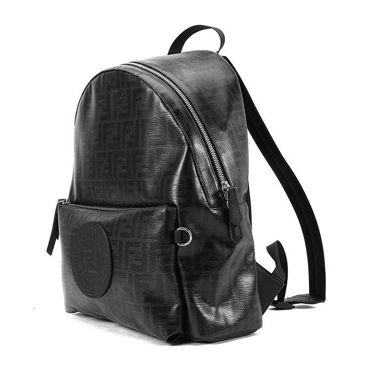 fendi(芬迪) #黑色pvc经典logo男士双肩包