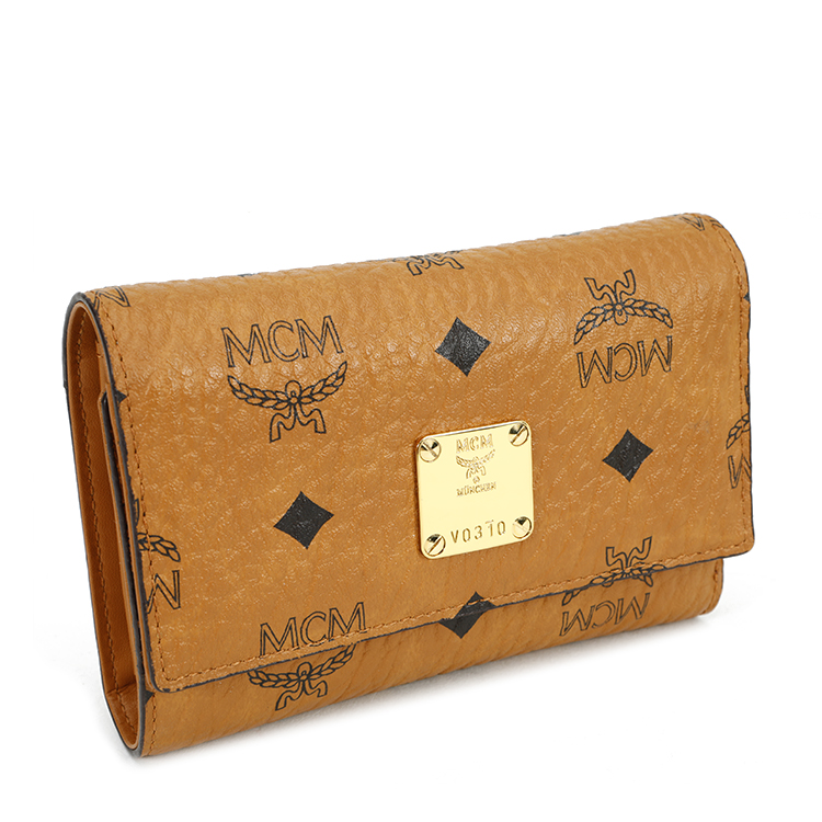 mcm(mcm) #棕色pvc短款三折钱包