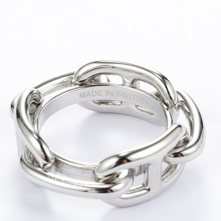 hermes(爱马仕) 银色马蹄扣丝巾扣