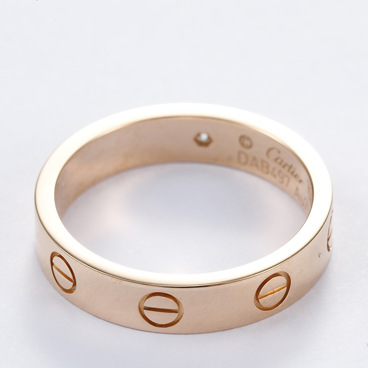 cartier(卡地亚) 18k金单钻52#戒指
