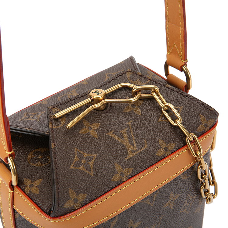 louis vuitton(路易威登) #milk box老花monogram帆布斜挎包