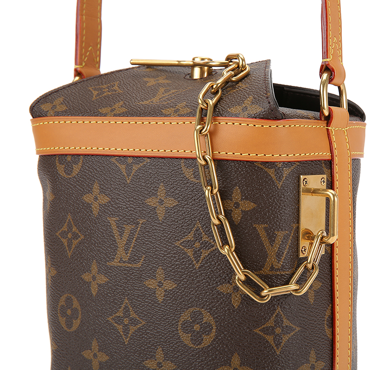 louis vuitton(路易威登) #milk box老花monogram帆布斜挎包