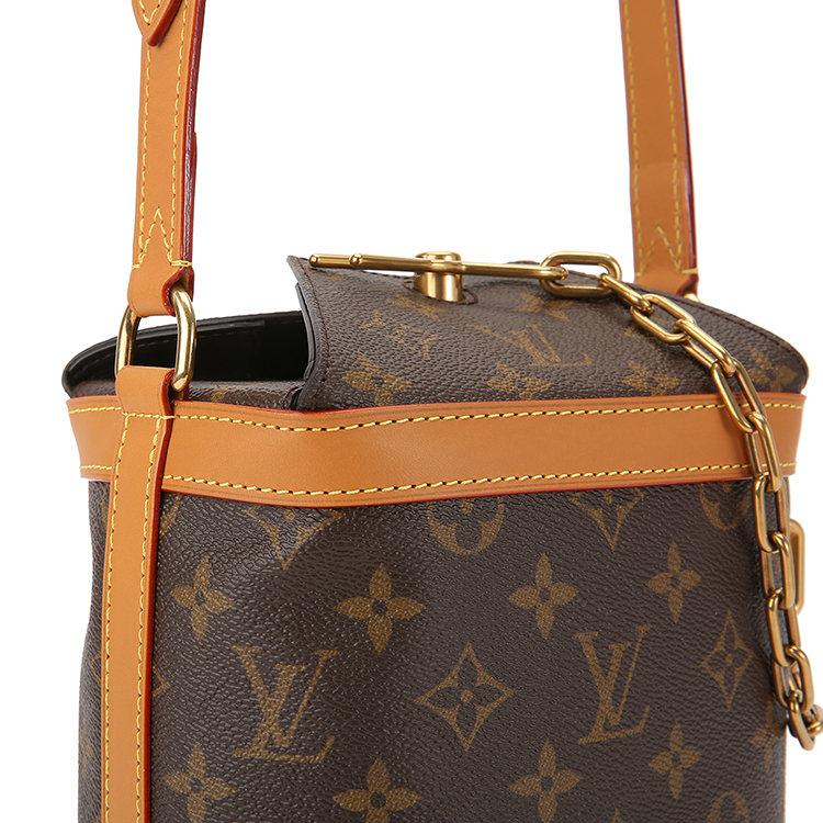 louis vuitton(路易威登) #milk box老花monogram帆布斜挎包