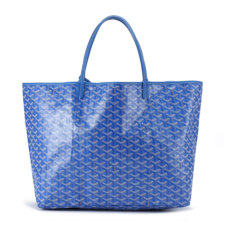 goyard(高雅德) 蓝色pvc经典logo印花单肩包/购物袋
