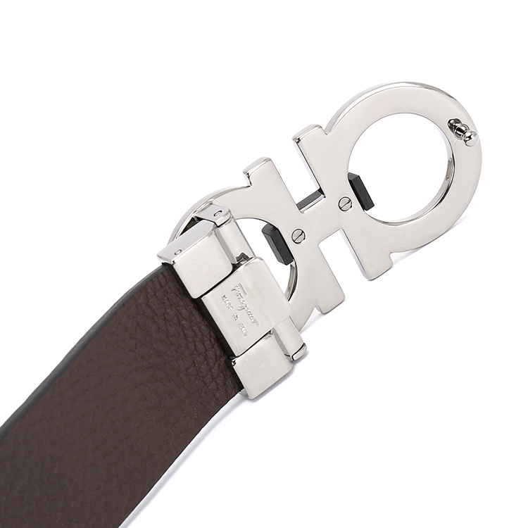 salvatore ferragamo/菲拉格慕 黑色/核桃木色 男士金属