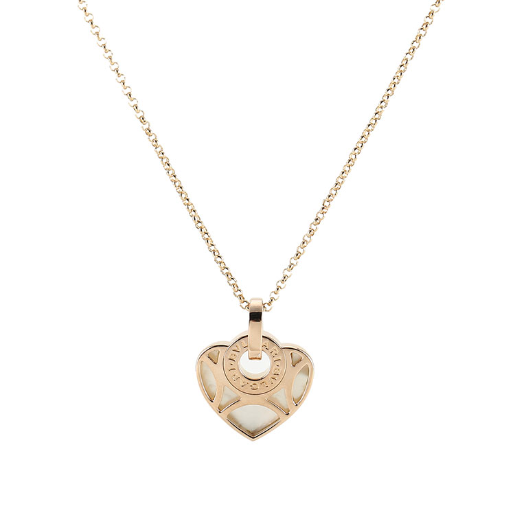 bvlgari(宝格丽) bvlgari系列18k金白贝母心形吊坠项链