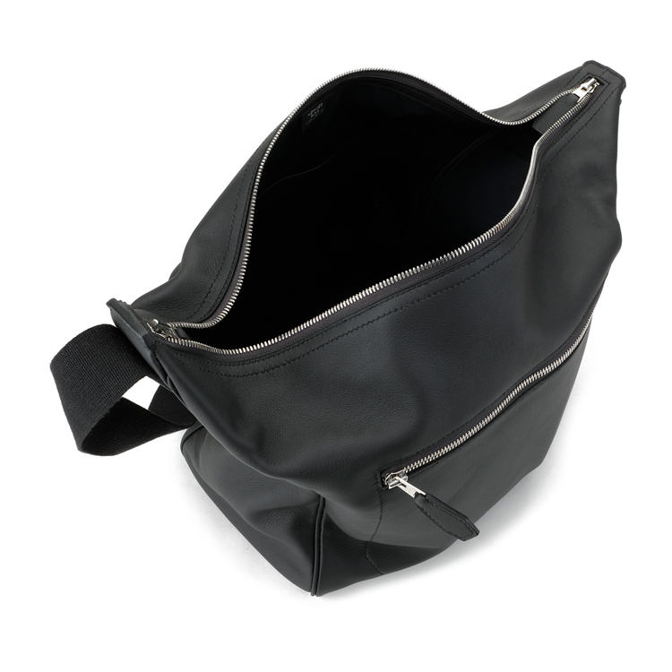 hermes(爱马仕) #黑色皮质男士单肩包