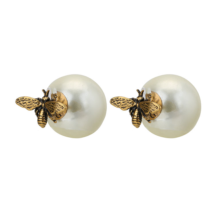 dior(迪奥) #金色复古蜜蜂圆珠耳钉
