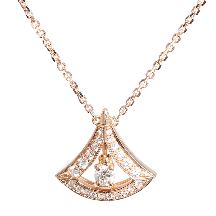 bvlgari(宝格丽) divas dream系列18k金镶钻镂空项链