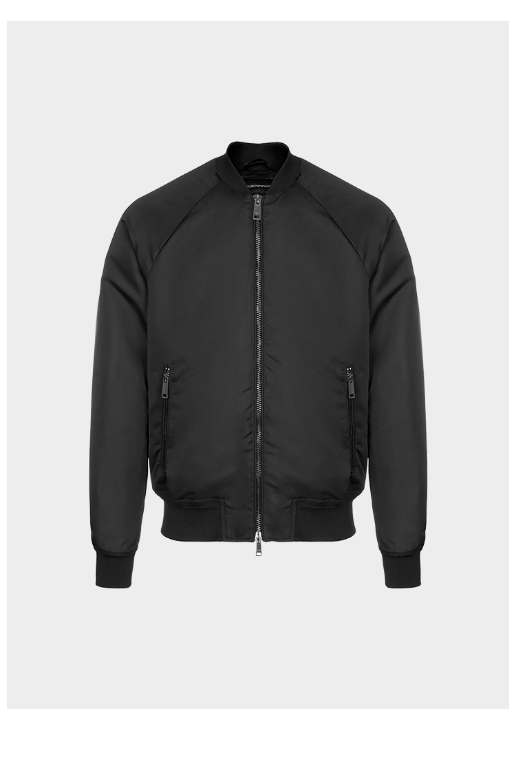 emporio armani/安普里奥阿玛尼 黑色 男士拉链夹克外套 3g1b77-1nljz