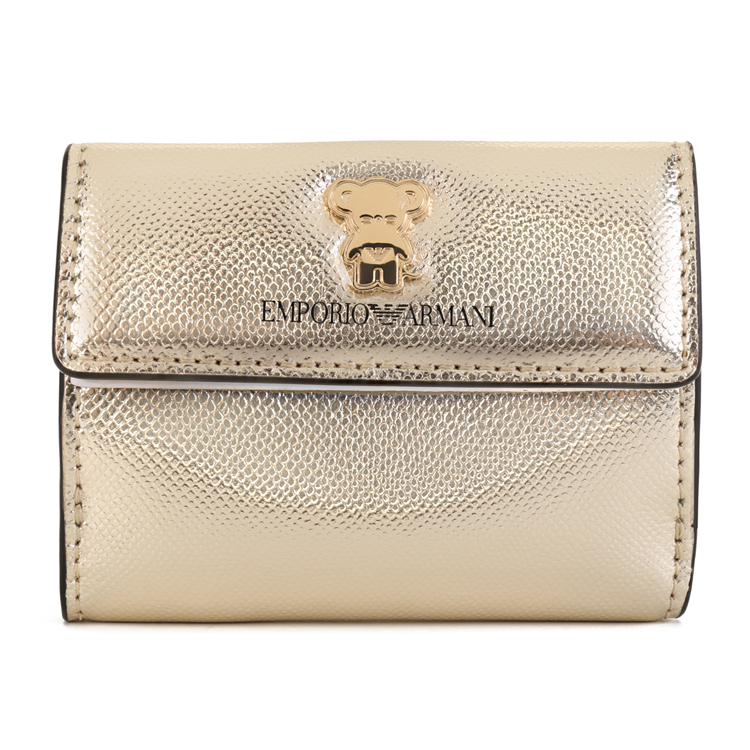 emporio armani/安普里奥阿玛尼 金色 女士限定款三折钱包【cny