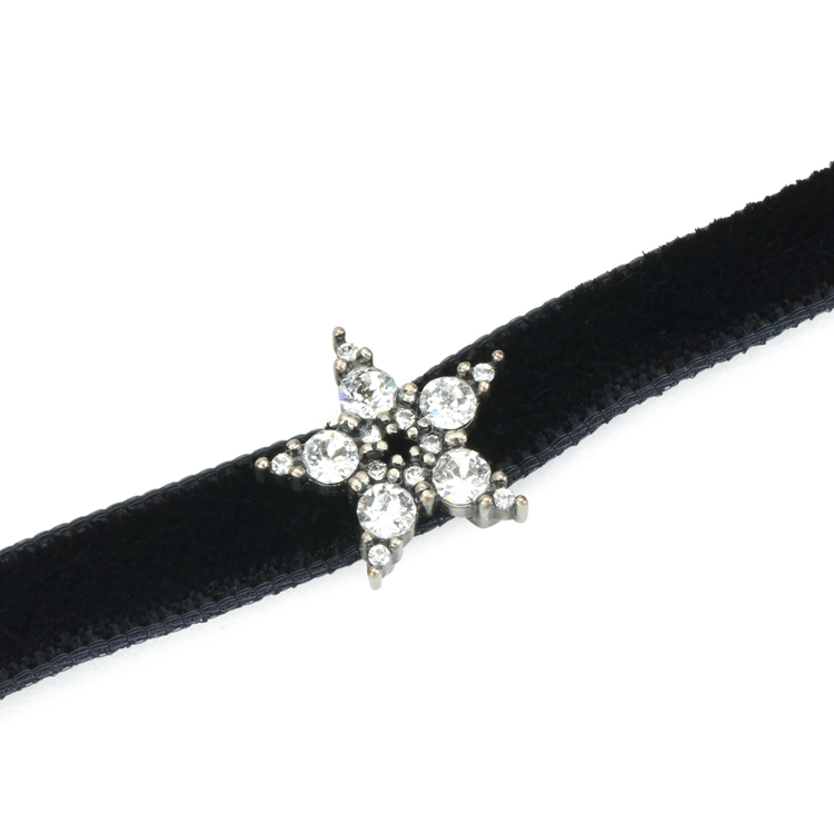 dior(迪奥) 星星白色水钻choker丝绒项圈