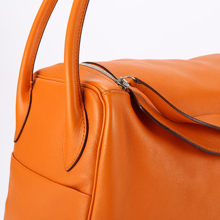 hermes(爱马仕) 橙色经典款lindy34单肩包l刻