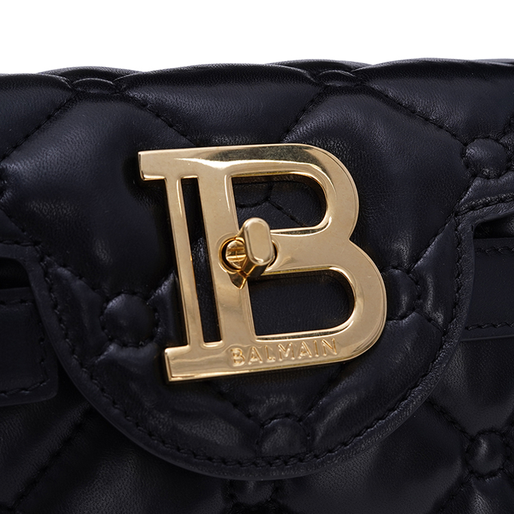 balmain/巴尔曼 黑色 女士bbuzz 26 baguette绗缝饰法