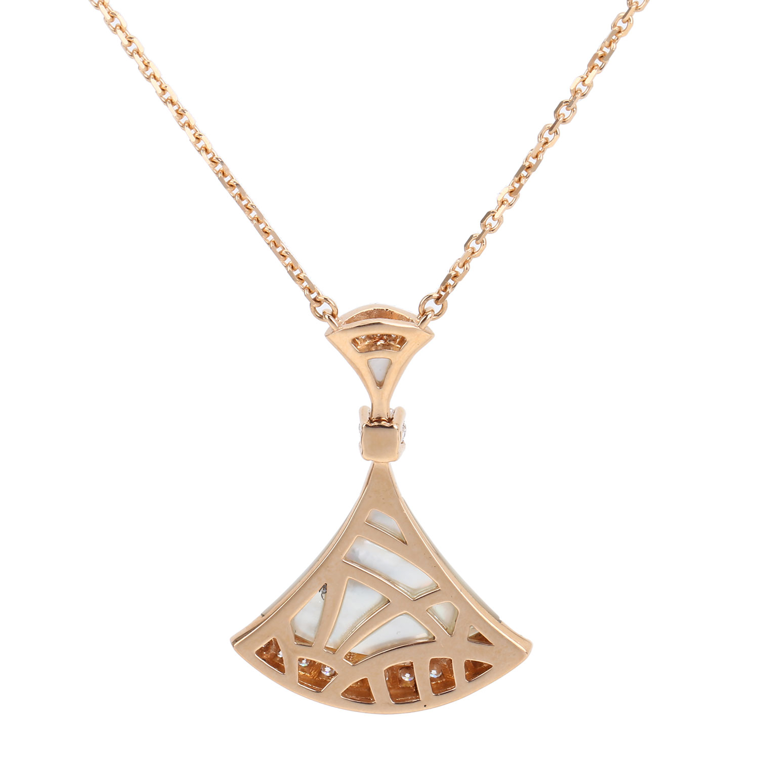 bvlgari(宝格丽) #divas dream系列18k金镶钻白贝母项链