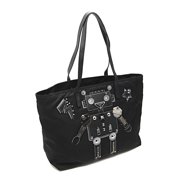 prada(普拉达) #黑色尼龙机器人单肩包