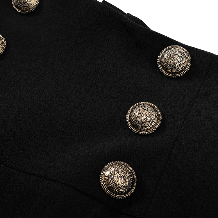 balmain/巴尔曼 女士纽扣镶嵌塑身高腰阔腿裤 uf15215v089 20年早秋