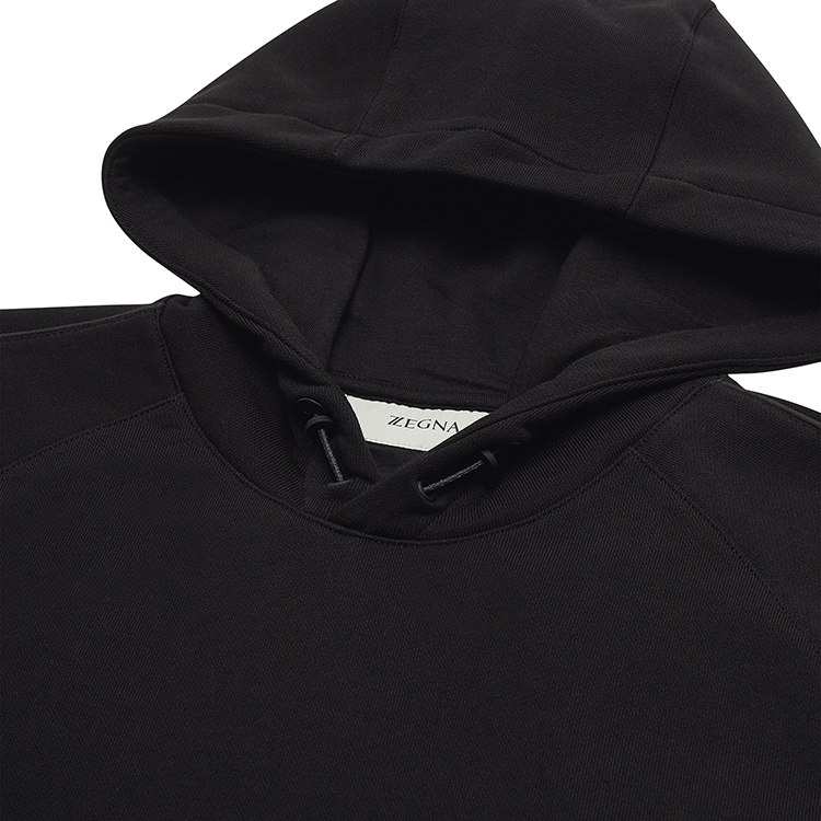 z zegna杰尼亚 黑色 棉质连帽衫男士卫衣 vw458-zz853-k09