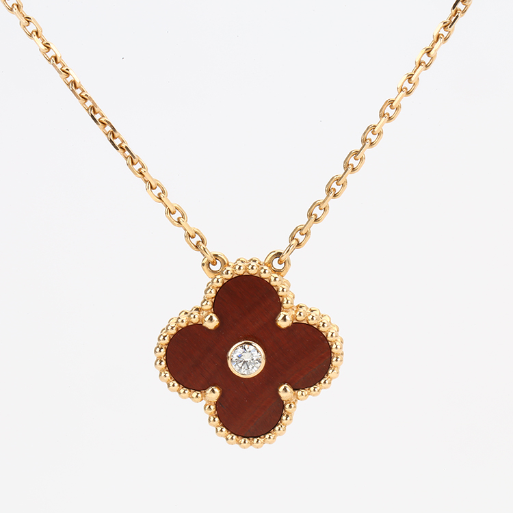 van cleef & arpels(梵克雅宝) #限量款四叶草镶钻女士项链