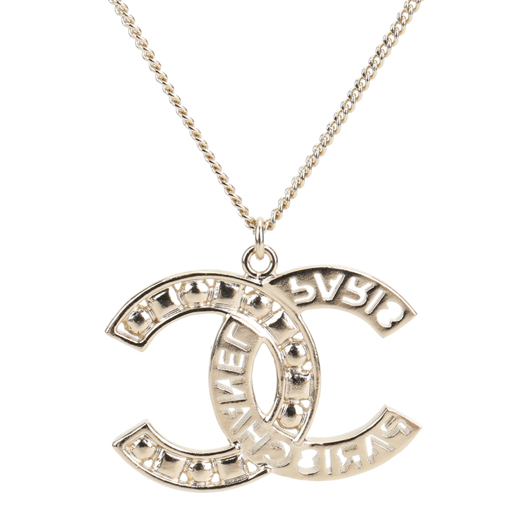 chanel(香奈儿) 浅金色双c镂空字母项链