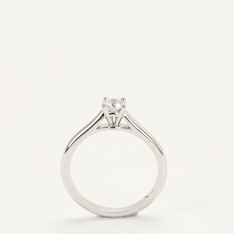 cartier(卡地亚) 1895系列pt950铂金镶钻戒指49#0.26ct